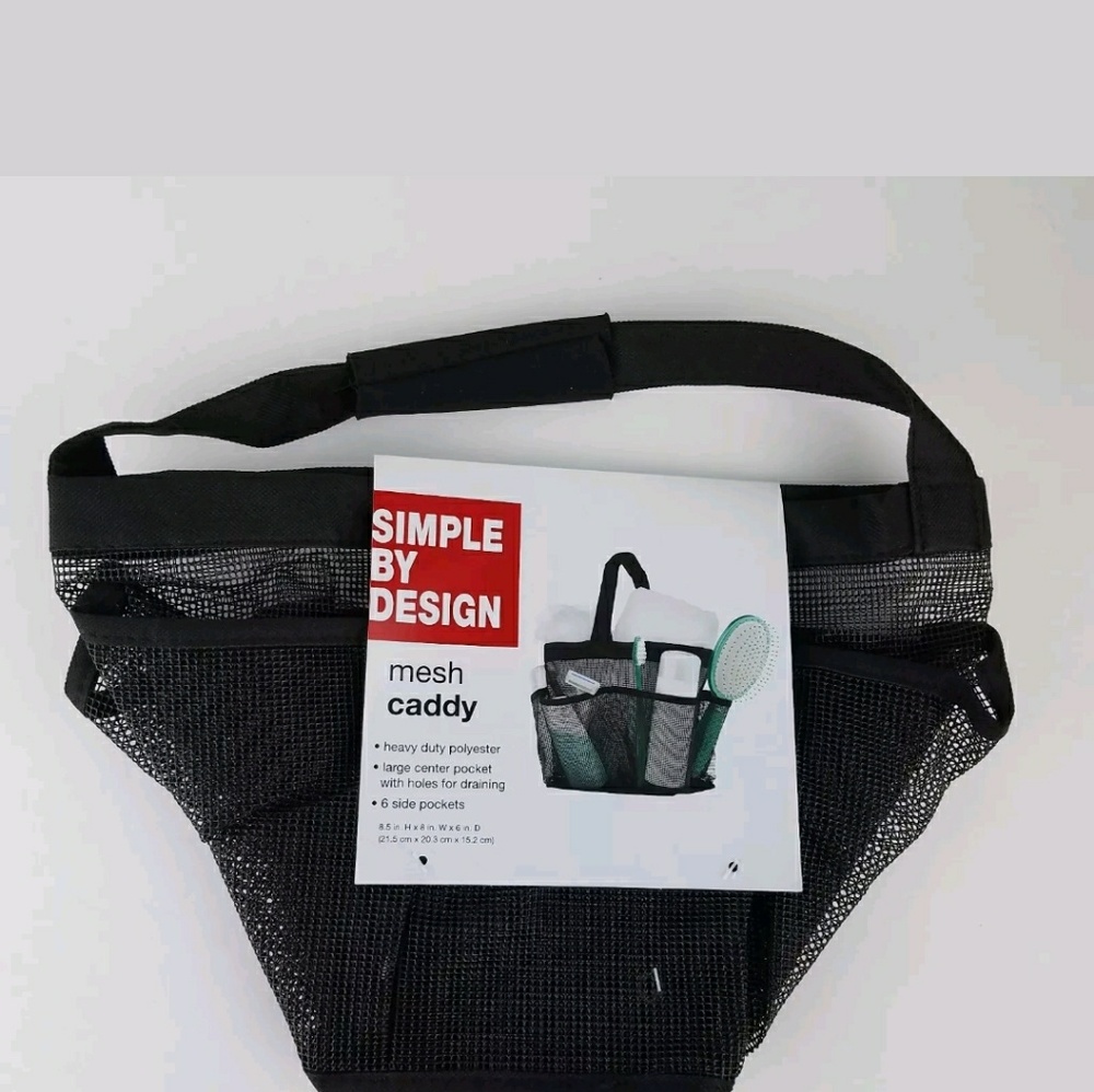 MESH BATH SHOWER CADDY 6 POCKETS DORM GYM COLLEGE